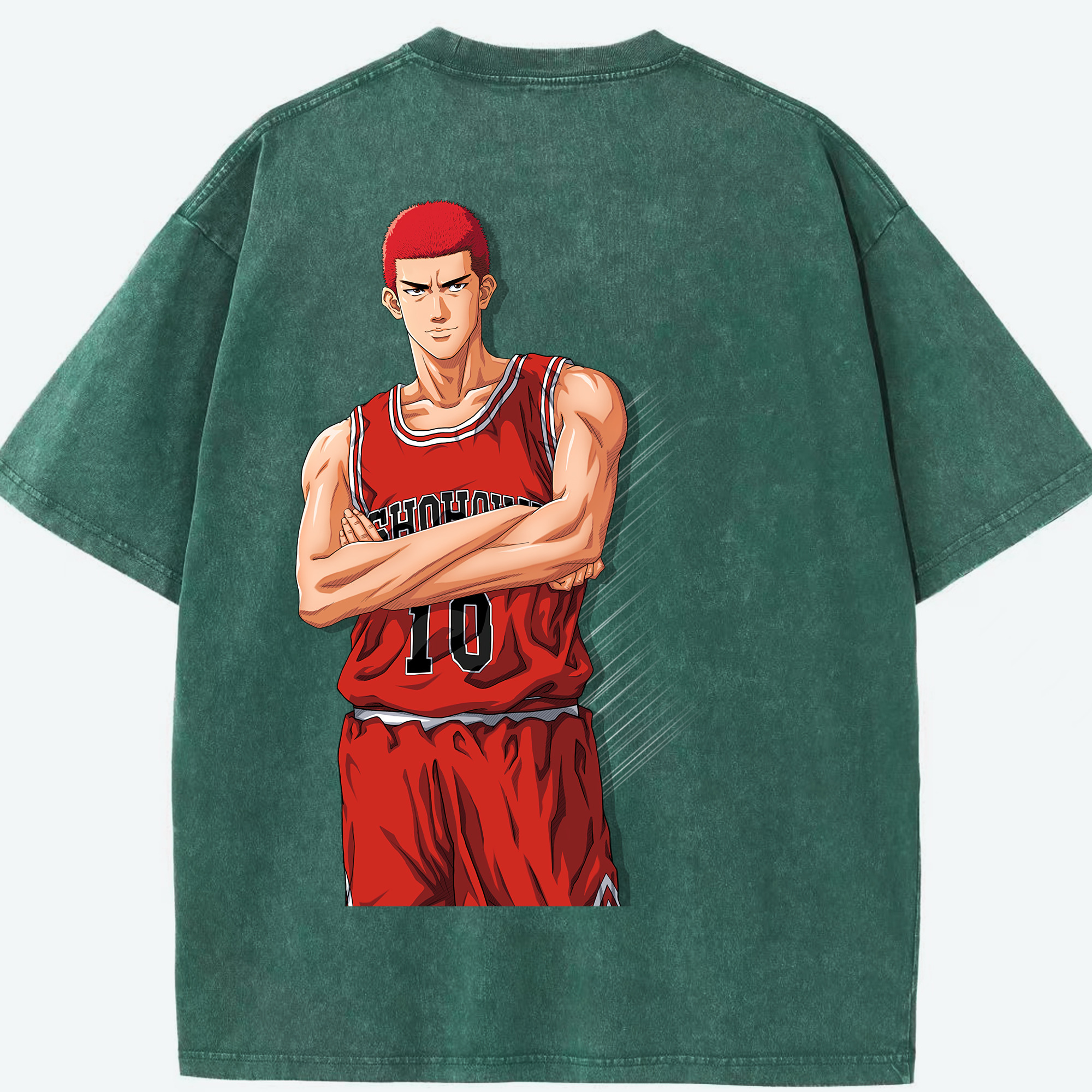 （画像用） SLAM DUNK／スラムダンク 綿100% ヴィンテージ風 半袖Tシャツ（背面プリント）